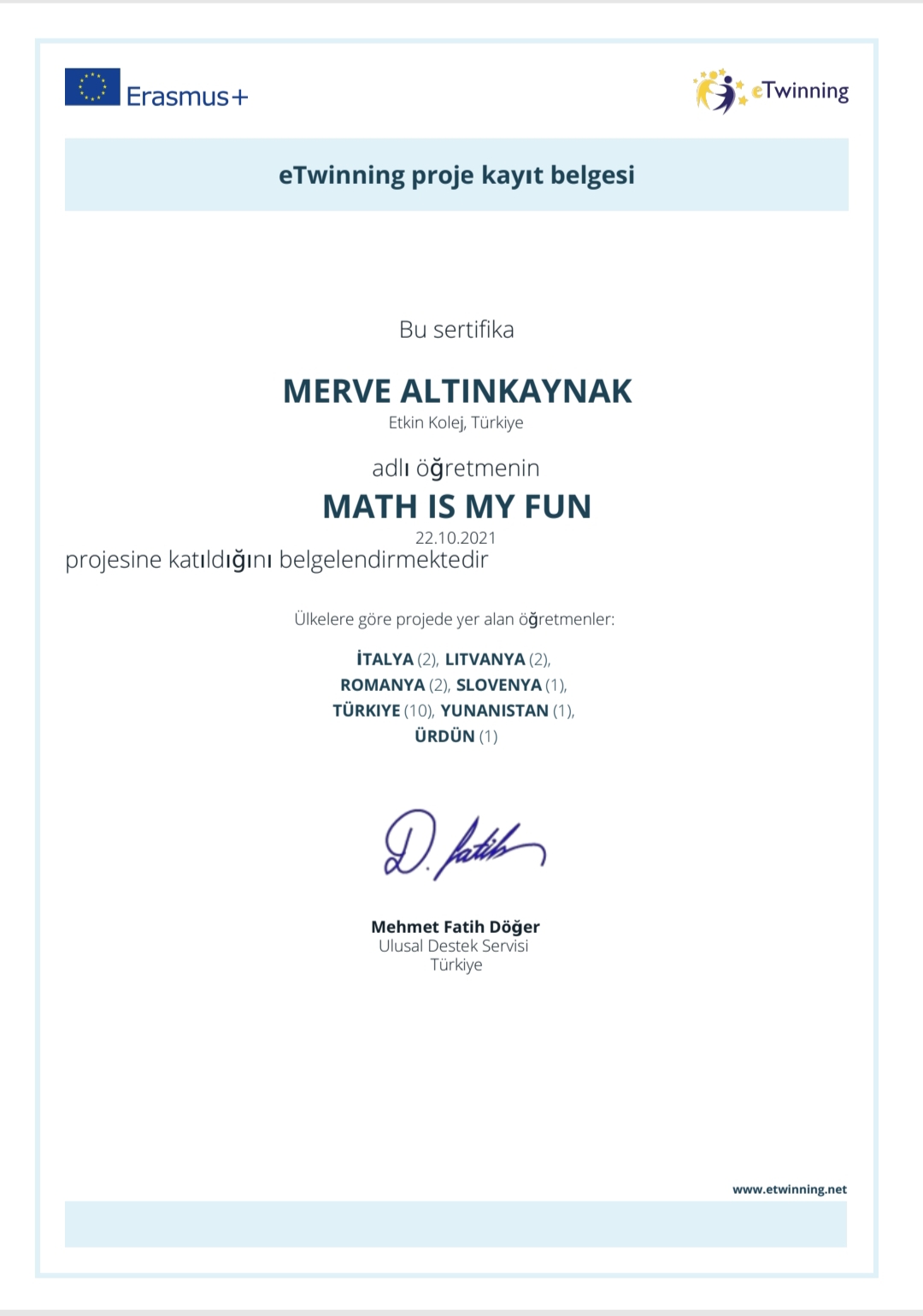Etkin Kolej | Math ıs my fun projesi